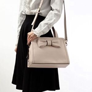 Kate Spade Pink Rose Bow Pebble Soft Leather Crossbody Shoulder Bag Purse‎